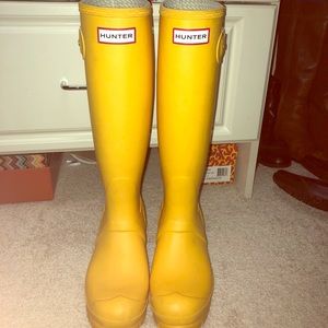 Yellow Hunter Boots